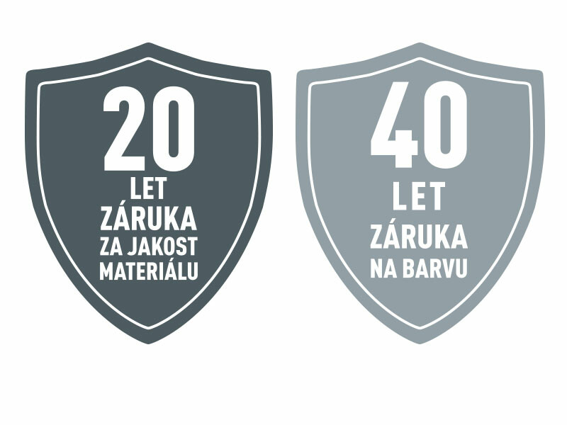 Na PREFABOND poskytuje PREFA záruku 40 let na barvu a 20 let na materiál