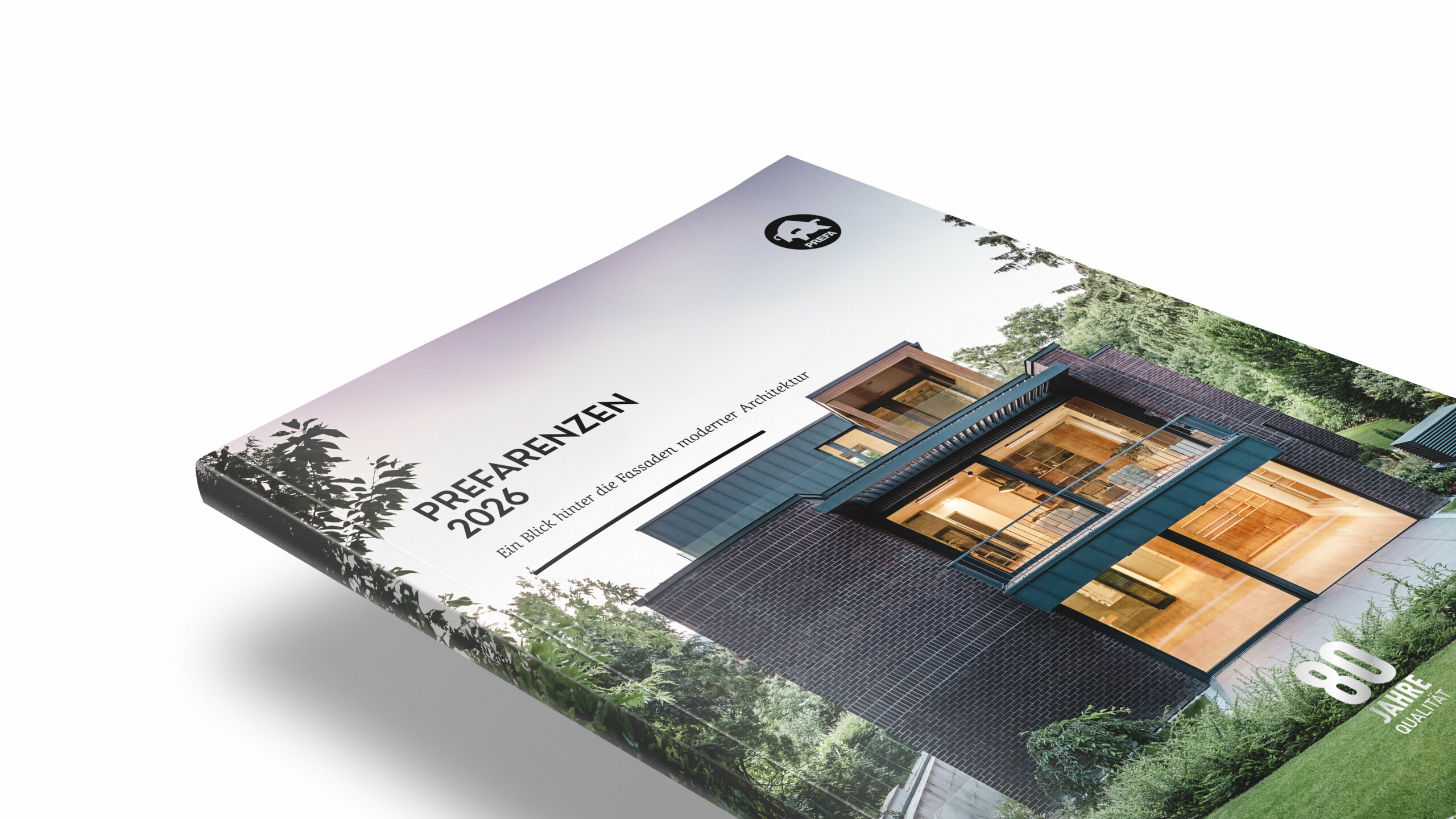 Obrázek knihy PREFARENZEN pro rok 2026 na bílém pozadí. Dům PREFARENZEN je zobrazen na obálce.