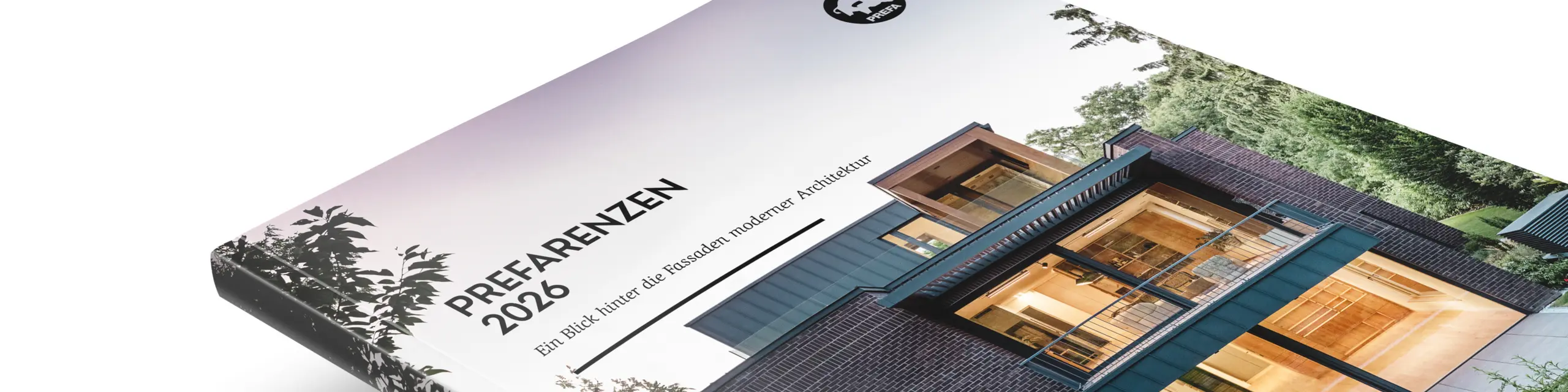 Obrázek knihy PREFARENZEN pro rok 2026 na bílém pozadí. Dům PREFARENZEN je zobrazen na obálce.