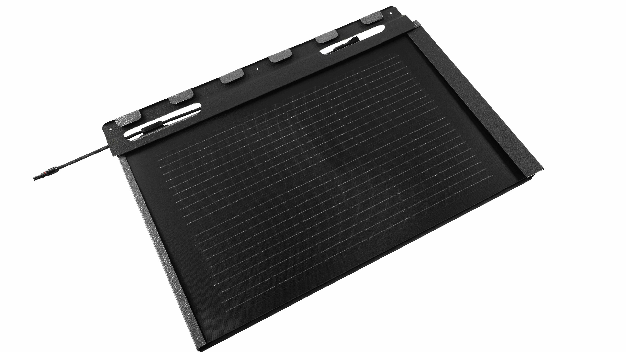 Na obrázku je Integrovaný solární panel SDP malý v barvě P.10 černé.