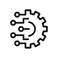 Clipart ozubeného kola pro zobrazení technického vývoje a inovace