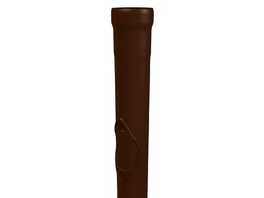 PREFA zaústění svodu do kanalizace s otvorem na čištění, tmavě hnědá, Ø 80, 100, 120 mm, praktický otvor pro údržbu svodů.