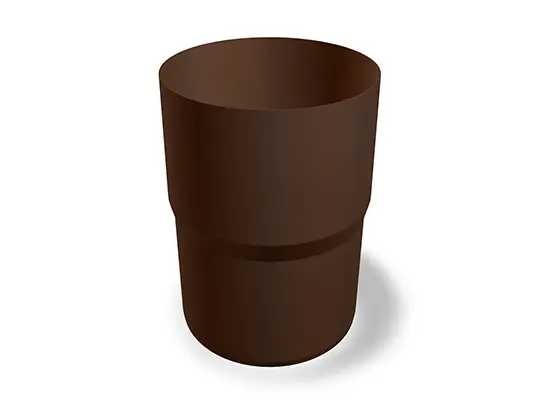 Hrdlové spoje PREFA, dostupné ve velikostech Ø 60, 80, 100, 120 a 150 mm, ideální pro spojování trubek ve střešních a fasádních systémech.