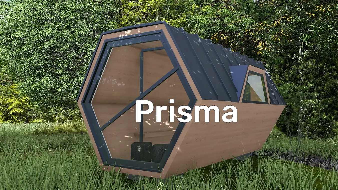 Horská útulna Prisma s materiálem PREFALZ