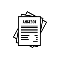 Clipart obrázku papírových formulářů s nabídkou