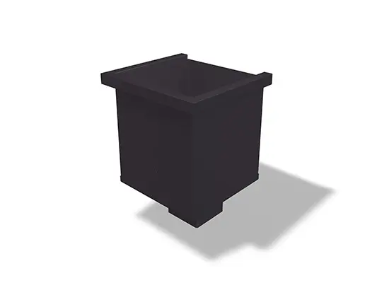 Sběrný kotlík hranatý s hranatým zaústěním