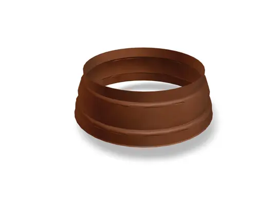 PREFA krytka přechodu svodu, tmavě hnědá, 60/115, 80/115, 100/115, 100/150, 120/150 mm, přesné ukončení pro montáž svodu