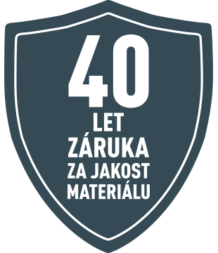 záruka 40 let na materiál s kvalitními produkty od společnosti PREFA