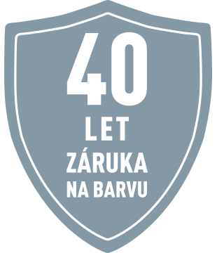 záruka 40 let na barvu P.10 za podmínek uvedených v záručním certifikátu